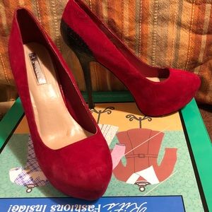 H by Halston Red Stilettos Platforms Size 8.5